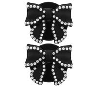 LOLIPPYY Clips Ambientadores para Coche 2 Piezas Lazo Negro Perla Difusor Aromaterapia para Rejilla de Ventilación Accesorios Decorativos Femeninos para Vehículos Uso Reutilizable y