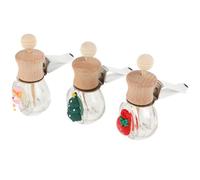 LOLIPPYY Clips de Ventilación para Coche Frascos de Vidrio para Aromaterapia Navideña Difusor de Perfume Decorativo Diseño de Muñeco de Nieve Bolsa de Obsequio y Árbol de Navidad