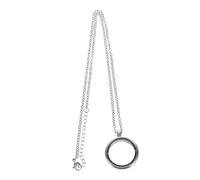 LOLIPPYY Colgante Medallón Flotante De Acero Inoxidable 25 Mm Con Vidrio Transparente y Tornillo Abierto, Collar Para Mujer, Recuerdo Conmemorativo y Joyería Diy Para Bodas y Regalos