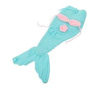 LOLIPPYY Conjunto de Fotografía para Recién Nacido Disfraz Sirenita Hecho Mano Crochet Conjunto de Traje de y Diadema para Sesión de Fotos de Accesorios para Regalo y Fotos