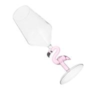 LOLIPPYY Copa de Vino Rosa Flamingo de Vidrio Premium Elegante Copa para Cócteles para Fiestas Bodas y Uso Bar o Hogar