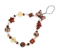 LOLIPPYY Correa Antirrobo para Teléfono Móvil Cuentas Estilo Vintage, Pulsera de Muñeca Estampado Leopardo, Cadena Ligera para Uso Diario y Viajes