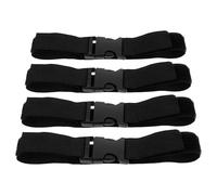 LOLIPPYY Correas de Seguridad Ajustables para Armarios Infantiles 4 Piezas Negras Cierre a Prueba Puertas y Cajones de Cocina Correa de Sujeción para Muebles Protección Segura el Hogar