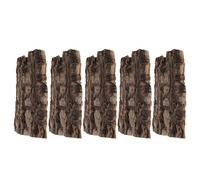LOLIPPYY Corteza de Corcho Acrílico para Reptiles Grandes 5 Piezas 12-20 CM para Terrarios Fondo Natural para Hábitat de Serpientes Lagartos y Tortugas Decoración y Refugio Fácil de