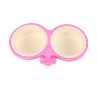 LOLIPPYY Cuenco Elevado Doble para Perros y Gatos Dispensador Colgante Antideslizante para Comida y Agua Grande Color Rosa para Mascotas Pequeñas y Medianas