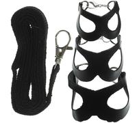 LOLIPPYY Cuerda Resistente para Petauros del Azúcar Arnés Ajustable para Mascotas Pequeñas para Actividades al Aire Libre Color Negro