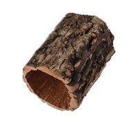 LOLIPPYY Cueva para Reptiles y Anfibios, Refugio de Tronco Hueco para Gecko y Tortuga, Diámetro 12 Cm X Altura 15 Cm, Casa Decorativa para Terrarios de Selva Tropical, Escondite Natural