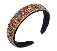 LOLIPPYY Diadema Ancha con Brillantes Multicolores Diseño Creativo y Resistente para Mujer para Fiestas y Uso Diario Accesorio de Moda para Cabello