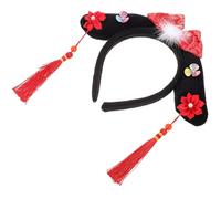 LOLIPPYY Diadema Estilo Palacio para Mujer 1 Unidad Talla Única Color Rojo Intenso Diadema de Encaje Tocado de Fiesta para Boda y Eventos Elegantes