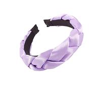 LOLIPPYY Diadema Trenzada de Satén para Mujer 1 Unidad Color Morado Aro para Cabello de Moda Tocado Elegante Uso Diario y Fiestas Estilo Aleatorio