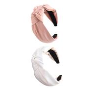 LOLIPPYY Diademas de Cuero Pu para Mujer 2piezas Nudo para Maquillaje y Spa, Accesorios Pelo para Limpieza Facial y Dormir Noche