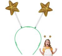LOLIPPYY Diademas de Estrella Lentejuelas 8 Piezas Tamaño Estándar para Niñas Tocado de Cosplay y Fiesta Accesorio Brillante Estrella Amarilla de Espuma