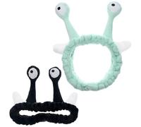 LOLIPPYY Diademas de Felpa Elásticas para Maquillaje y Cuidado Piel, 2 Piezas para Lavado Facial y Spa, Suaves y Cómodas para Mujeres y Niñas