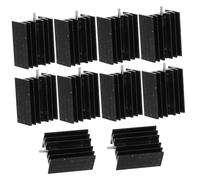 LOLIPPYY Disipador de Calor de Transistor de Aluminio To220 20x15x10 Mm, para Electrónica y Computadoras, Enfriamiento Pasivo, Paquete de 10 Unidades, Color Metálico