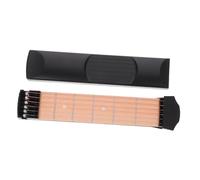 LOLIPPYY Entrenador De Guitarra De Bolsillo Portátil Para Principiantes, Mástil De Práctica De Pp Negro 6 Trastes, Herramienta Para Aprender y Practicar Acordes Cualquier Lugar