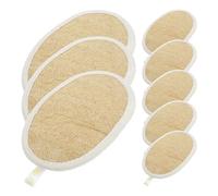 LOLIPPYY Esponjas de Lufa Natural 8 Unidades Esponjas Multifuncionales para Limpieza de Cocina y Baño Paños Absorbentes Banda Elástica Estropajos Ecológicos para Lavar Utensilios y