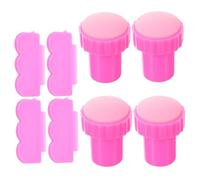 LOLIPPYY Estampador de Manicura de Silicona con Raspador, 4 Juegos para Nail Art, Herramienta Versátil y Precisa para Decoración y Cuidado de Uñas DIY
