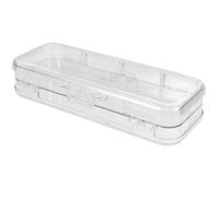 LOLIPPYY Estuche para Lápices de Gran Capacidad de Abs Tres Compartimentos para Almacenamiento Escolar y Oficina, Contenedor Portátil para Bolígrafos y Artículos Pequeños