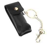 LOLIPPYY Estuche para Lápiz Labial Llavero Portátil 1 Unidad Tamaño Pequeño Color Negro para Mujeres Accesorio De Viaje y Bolso Multisituación