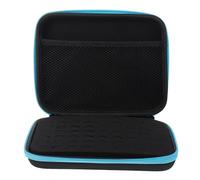 LOLIPPYY Estuche Portátil para Aceites Esenciales y Esmaltes De Uñas 63 Compartimentos para Botellas De 1-3 Ml Tamaño Compacto Acolchado Resistente para Uso En Viaje Cremalleras y Asa Azul