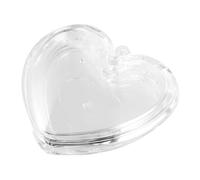 LOLIPPYY Estuche Vacío Forma De Corazón Para Colorete y Polvos Sueltos 1 Unidad Tamaño Mini Acrílico Transparente Portátil Para Maquillaje Retoques Diario