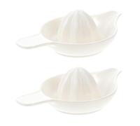 LOLIPPYY Exprimidor Manual de Frutas 2 Piezas Cerámicas para Cocina Portátil, Adecuado para Exprimir Sandías, Mandarinas y Granadas Hogar