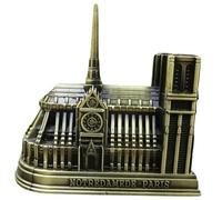 LOLIPPYY Figura De Edificio Famoso París Notre Dame Modelo Metálico Decorativo De Aleación Resistente para Decoración De Mesa, Oficina y Hogar, Adorno Coleccionable Único Artístico Vintage