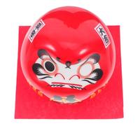 LOLIPPYY Figurita de Cerámica Japonesa Decoración Creativa para Mesa y Tablero de Coche Amuleto de Suerte para Hogar y Oficina Diseño Japonés Pequeño con Base de Fieltro Rojo