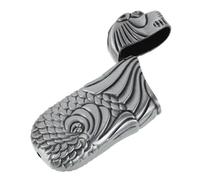 LOLIPPYY Funda Metálica Rígida para Encendedor Resistente a Explosiones Diseño Cabeza de León de Pez, Compatible Encendedor de Parrilla, Adecuado para Uso Diario y Regalos de San Valentín