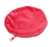 LOLIPPYY Funda Protectora de Franela para Bolsa de Agua Caliente Funda Térmica Redonda de Punto Grande en Color Burdeos Accesorio Aislante Reutilizable para Terapia de Calor en