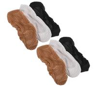 LOLIPPYY Fundas Elásticas para Reposabrazos de Silla de Oficina 3 Pares 32X8 CM de Tela Jacquard Lavable en Negro Gris Claro y Café Protectores Extraíbles para Reposabrazos Uso en