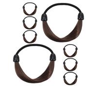 LOLIPPYY Gomas Elásticas para Pelucas 8 Piezas Marrón Cintas para Coletas Que No Dañan el Pelo Sujetapelos de Plástico Flexible para Niñas Adolescentes y Mujeres Accesorio para