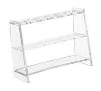 LOLIPPYY Gradilla para Tubos de Ensayo de Acrílico Transparente Soporte Desmontable para 6 Tubos de 50 Ml Material de Laboratorio Escolar Estable y Fácil de Limpiar