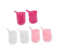 LOLIPPYY Guantes de Limpieza Facial Reutilizables 6 Piezas Tamaño Mediano Suaves y Absorbentes para Mujer Uso Diario Limpieza y Desmaquillado en Viaje Colores,