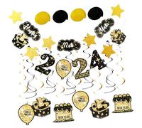 LOLIPPYY Guirnalda Colgante Espiral para Fiesta de Nochevieja de Banderines y Remolinos Decorativos Vibrantes Suministros Festivos para Ambiente Alegre y Resistente