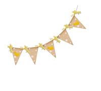 LOLIPPYY Guirnalda de Lino para Fiesta Infantil con Banderines de Pato Amarillo Decoración para Cumpleaños y Aula de Jardín de Infancia Banderas de Rústica para Eventos y Fotos Familiares