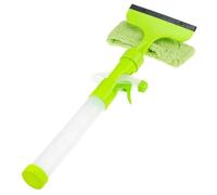 LOLIPPYY Herramienta Limpiacristales Verde Cepillo Doble Cara para Limpieza Raspado y Pulverización Ergonómica y Ligera para Ventanas y Automóviles Uso Doméstico y Profesional