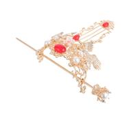 LOLIPPYY Horquilla de Pelo China Diseño de Grulla Dorada en Metal, Elegante y Delicada para Crear un Estilo Clásico en Bodas Chinas y Compromisos