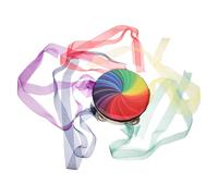 LOLIPPYY Instrumento Musical Pandereta de Mano Cintas de 6 Pulgadas, Ligera y Portátil, para Niños en Danza Clásica y Presentaciones Escénicas