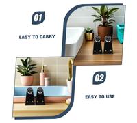 LOLIPPYY Jabonera Magnética De Pared 2 Unidades Diseño Magnético Negro Para Baño y Cocina Compatible Superficies