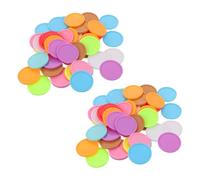 LOLIPPYY Juego de 2 Cajas de Fichas Redondas de Plástico de Colores Surtidos 100 Piezas para Matemáticas Materiales Manipulativos para Contar y Actividades Educativas el Aula Primaria