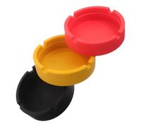 LOLIPPYY Juego de 3 Ceniceros Redondos Irrompibles de Silicona para Coche y Hogar Pequeños Contenedores Antideslizantes para Cenizas Interiores Exteriores Hoteles y Oficinas Colores