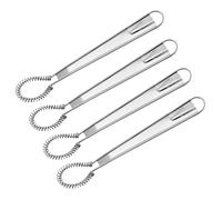 LOLIPPYY Juego de 4 Batidores Manuales de Huevos de Acero Inoxidable Batidor Espiral para Mezclar Salsas Crema y Repostería Herramienta de Cocina Compacta para Uso Doméstico y Viaje