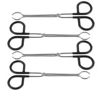 LOLIPPYY Juego de 4 Pinzas de Acero Inoxidable para Moxibustión Mini Pinzas Resistentes y Manuales para Manejo Seguro de Varillas de Moxa Herramienta Portátil para Terapia de Calor en