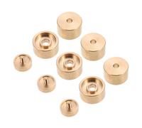 LOLIPPYY Juego de Botones para Pistón de Trompeta de Cobre Dorado Pequeño, Cubiertas Superiores de Presión para Instrumento Musical, Accesorios Sencillos para Trompeta Profesional