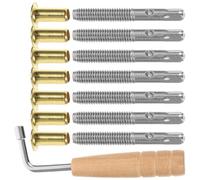 LOLIPPYY Juego de Clavijas de Afinación de Metal para Arpa Lira, 1 Set Pasadores Giratorios y Llave de Ajuste, Accesorio Profesional para Reparación y Mantenimiento de Instrumentos