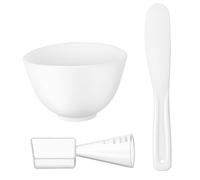 LOLIPPYY Juego de Cuenco Cepillo Aplicador Multiusos para Mascarillas Faciales de Silicona y Limpieza sin Esfuerzo, Adecuado para Mezclar Productos de Cuidado Facial en Viajes