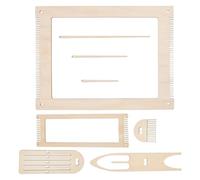 LOLIPPYY Juego de Tejido Manual de Madera Peine, Agujas de Crochet y Accesorios, Telar para Adultos Principiantes, Kit de Tapices Artesanales para Manualidades y Tejido Creativo