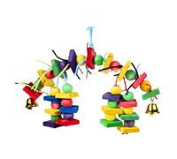 LOLIPPYY Juguete para Morder de Madera Colorido Diseño Compacto y Resistente Desarrollo de Inteligencia para Pájaros Fácil de Usar y Transportar