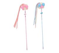 LOLIPPYY Juguetes para Gatos Interactivos Varillas Resistentes al Mordisco, Diseño Colorido Rosa y Azul, 2 Piezas para Estimular el Juego y Ejercicio Felino en Casa